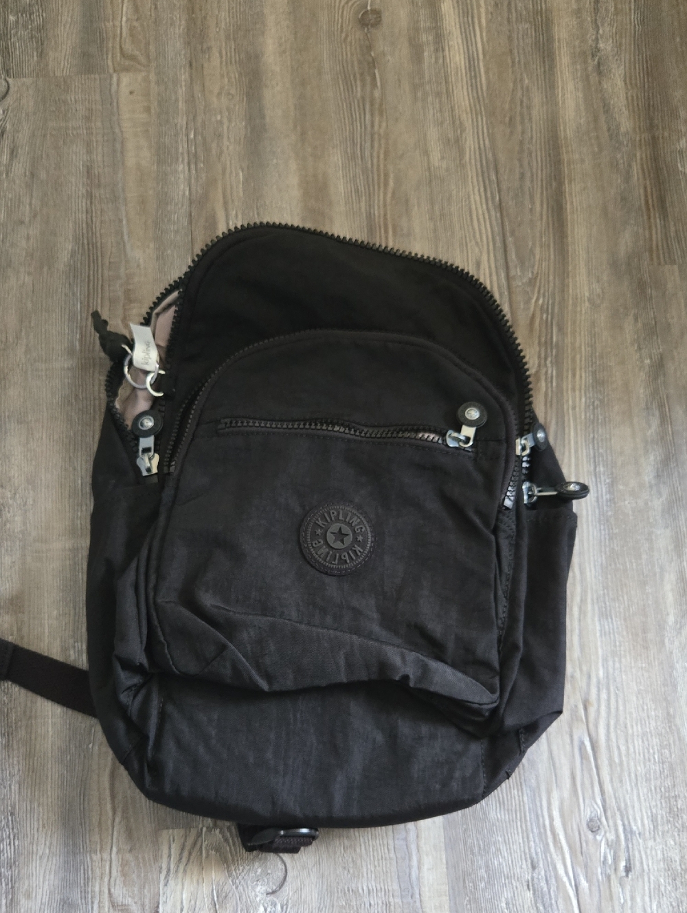 Kipling Black Small Zip-Front Backpack